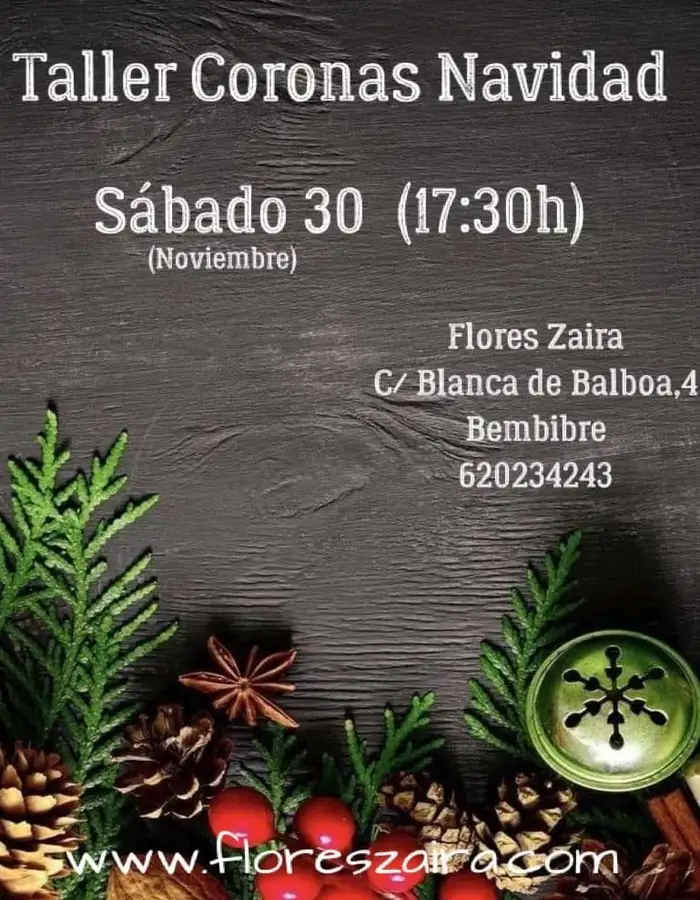 Talleres Florales taller coronas de navidad
