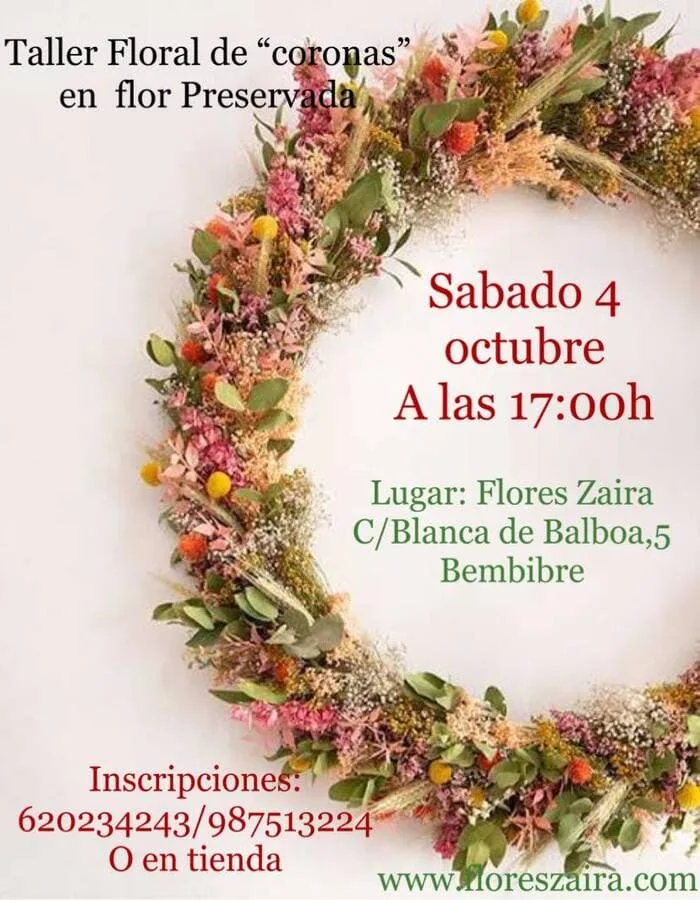taller coronas flor preservad